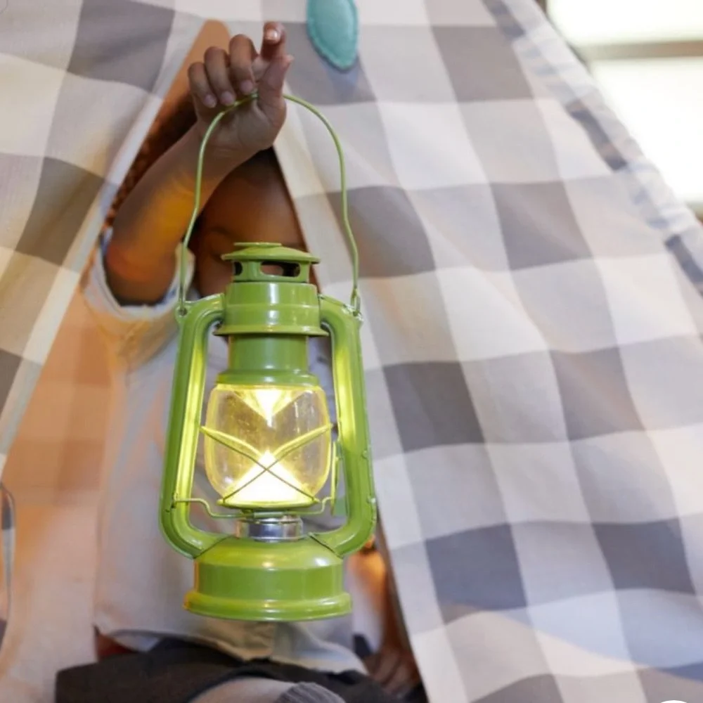 NEW Crate and Barrel Kids Grey And White Plaid Teepee Tent Play Tent - $199